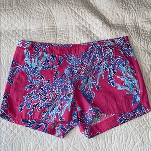 Lilly Pulitzer Addie Short Capri Pink Samba Coral